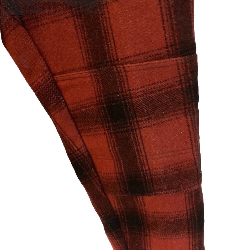 Vtg Big Bill Wool Blend Hunting Pants Mens 34 x 30 Red Plaid w/ FLAW Canada Made - Picture 3 of 16